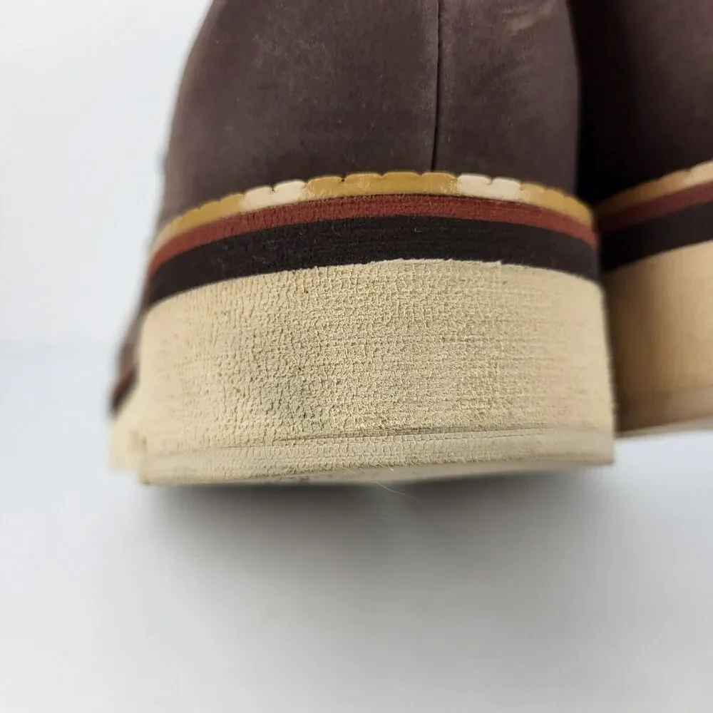Cole Haan Women Zerogrand Lodge Brown Suede Boots With Shearling Lining 11 B